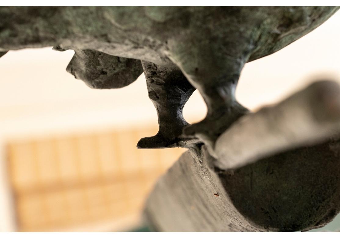 Ilana Goor Bronze Perching Bird Torchere 5