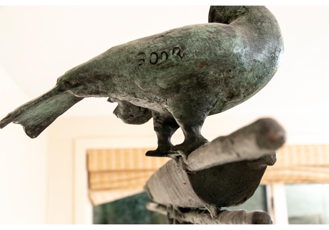 Ilana Goor Bronze Perching Bird Torchere 6