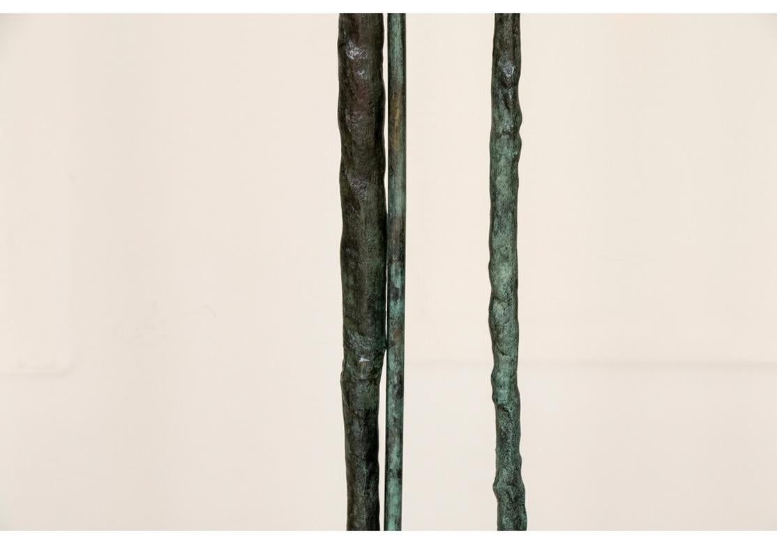 Mid-Century Modern Ilana Goor Bronze Perching Bird Torchere