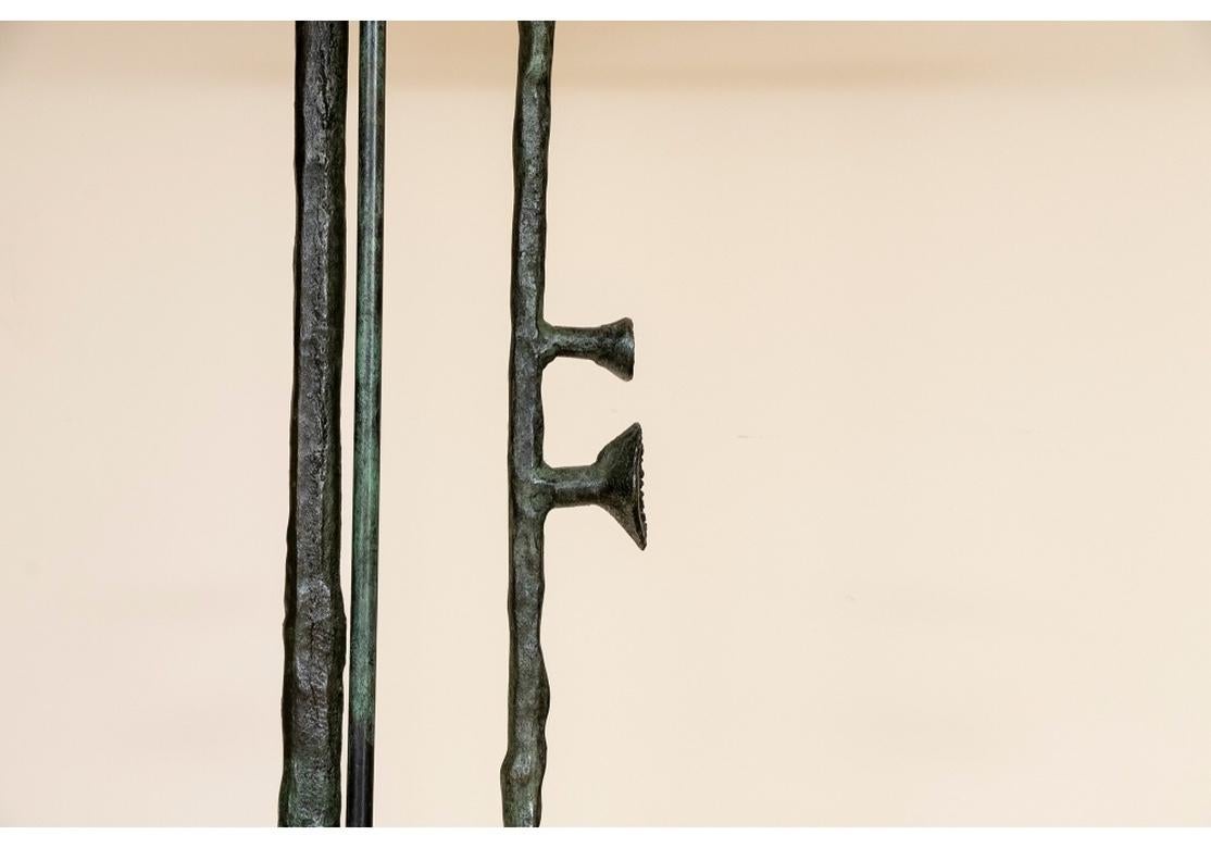 Ilana Goor Bronze Perching Bird Torchere 4