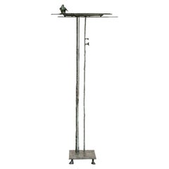 Ilana Goor Bronze Perching Bird Torchere