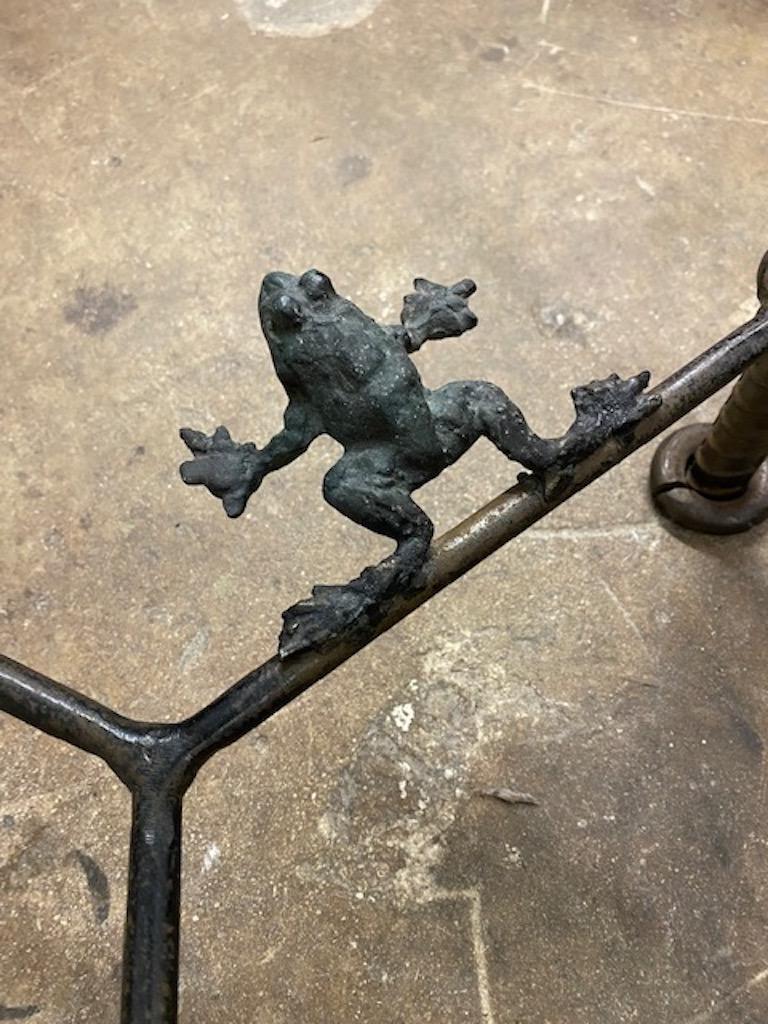 Late 20th Century Ilana Goor Bronze Table with Frogs For Sale