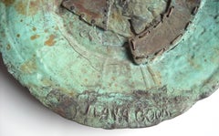 Ilana Goor Bronze, Large Plate or Charger Verdigris Patina, Signed