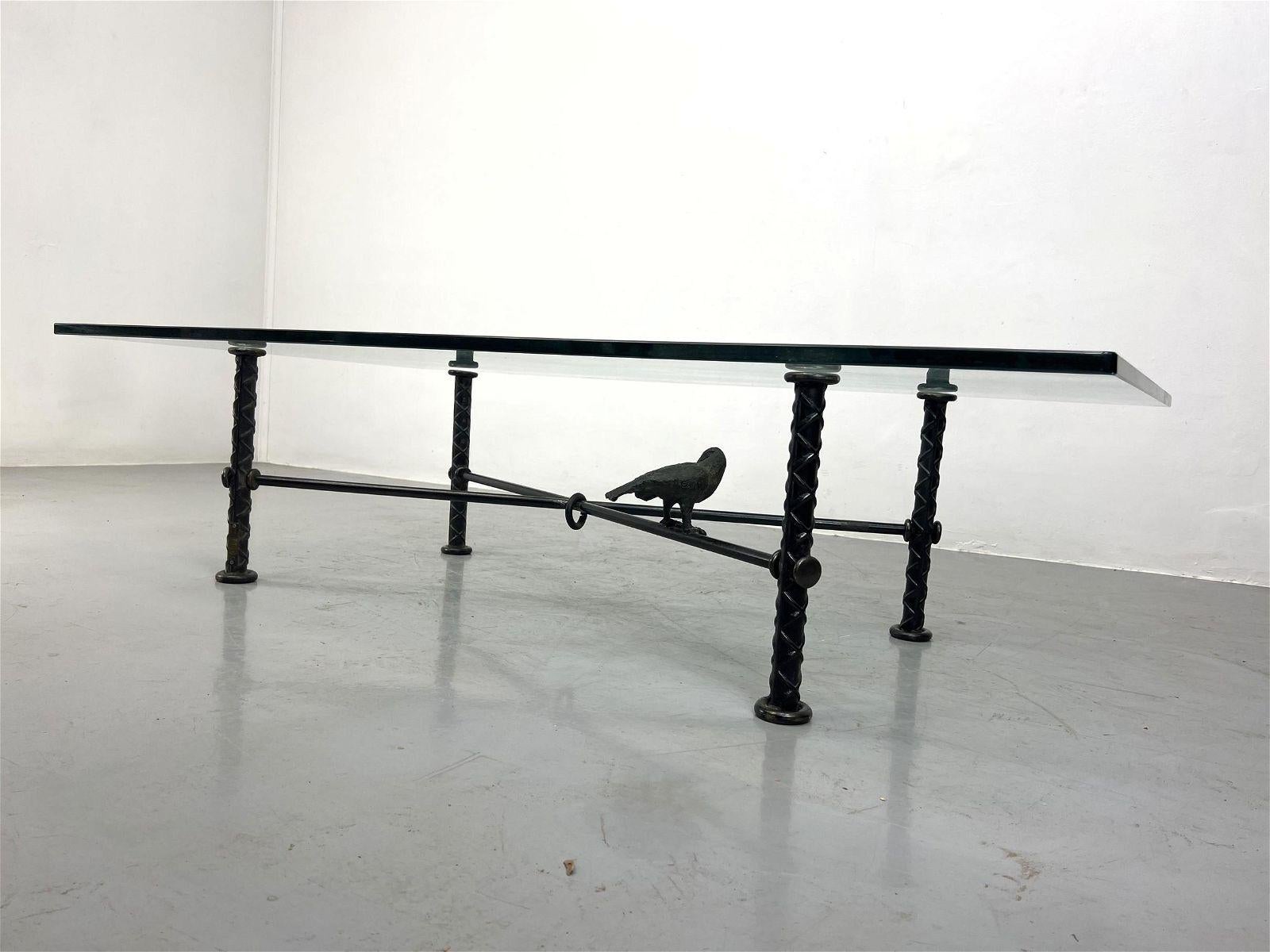 Ilana Goor Iron and Glass Coffee Table In Good Condition In New Orleans, LA