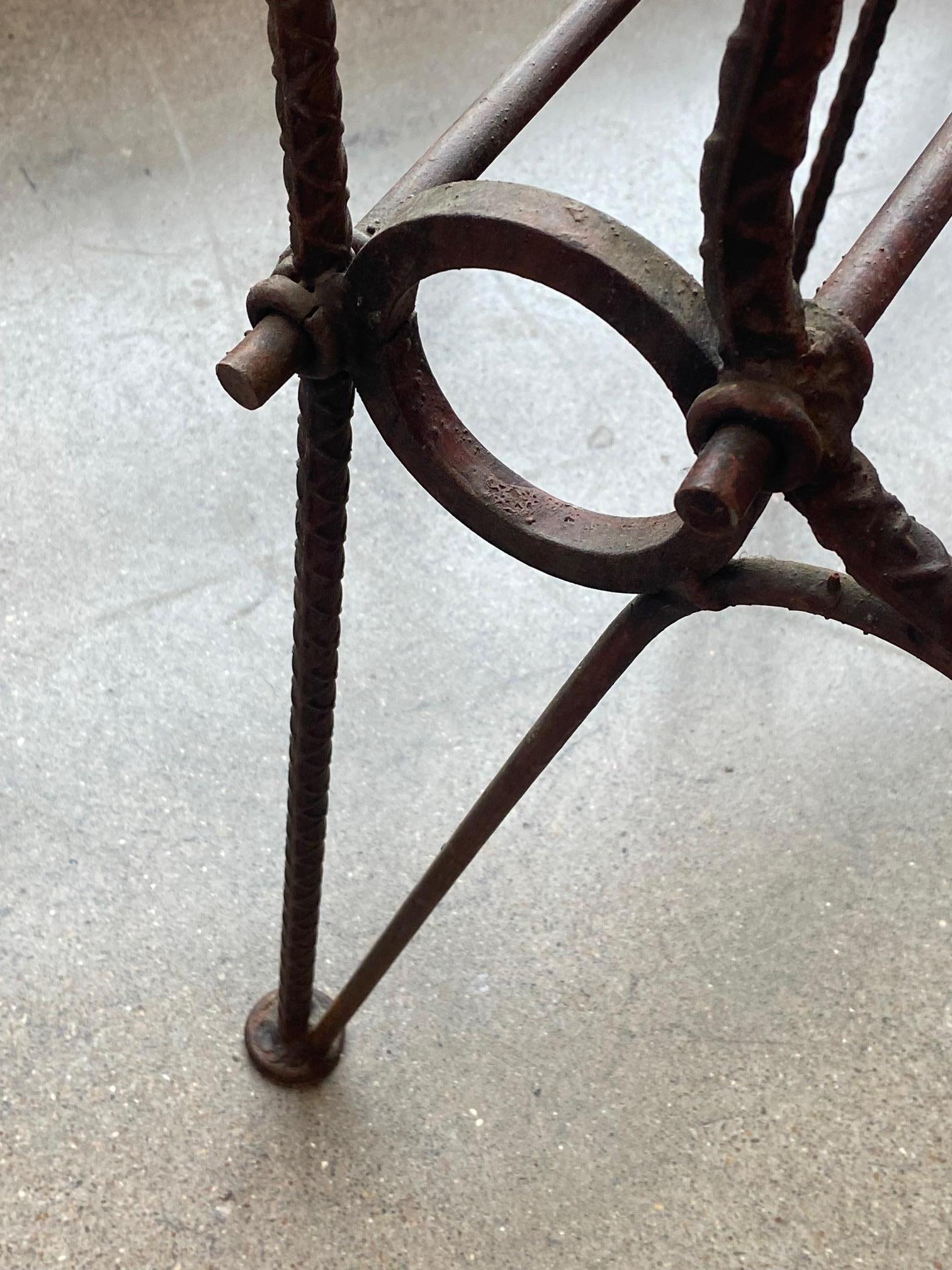 Ilana Goor Iron and Leather Chairs, Set of Four, Israel, 1980's For Sale 9