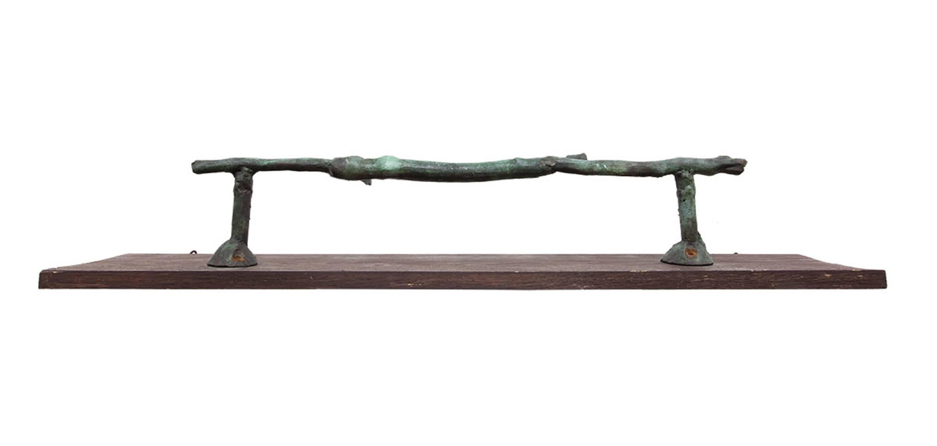 Bronze Wall Hanging Sculpture, Verdigris Patina For Sale 2