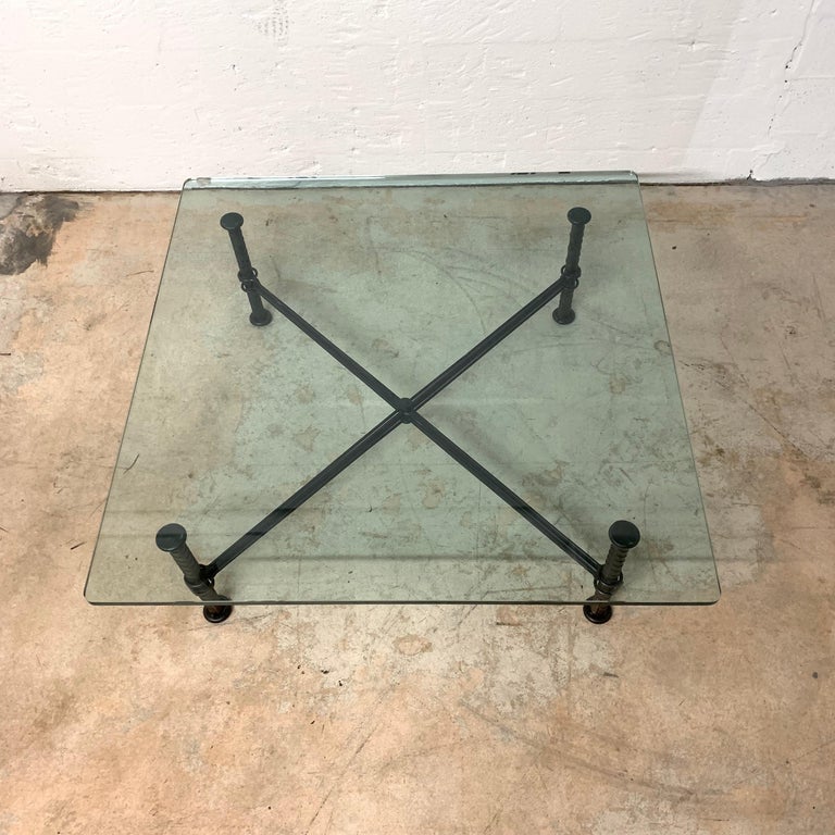 Ilana Goor Steel and Bronze Rebar Coffee or Cocktail Table Base, Signed