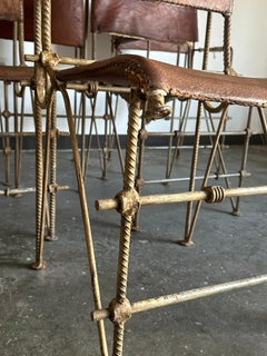 Sedie in ferro battuto e pelle di Ilana Goor