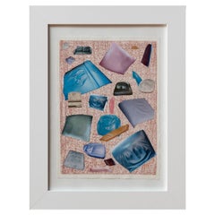 Framed Mixed Media Collage 'Hot Seat II' by Ilana Harris-Babou 
