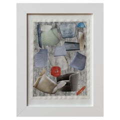 Framed Mixed Media Collage 'Imprint II' by Ilana Harris-Babou