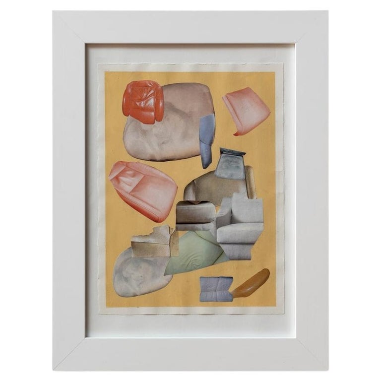 Framed Mixed Media Collage Work on Paper by Ilana Harris-Babou, 'Warm Pleather' For Sale