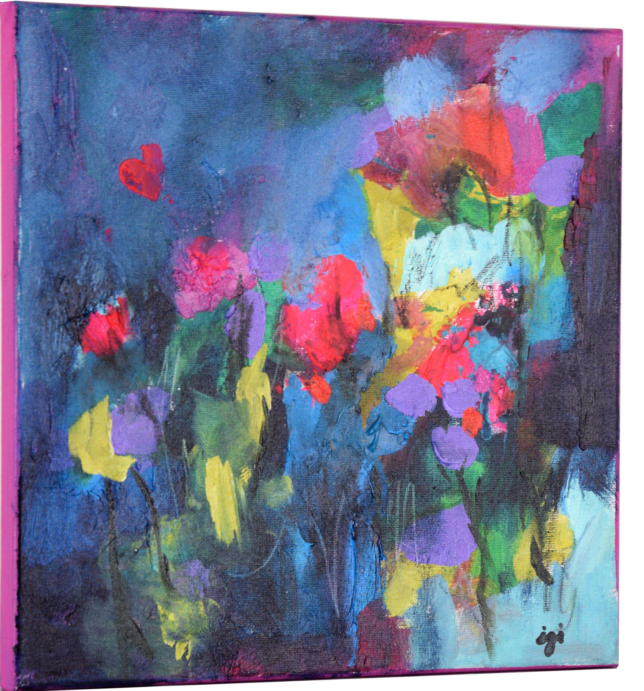 Abstracted Field of Flowers - Painting by Ilana Ingber