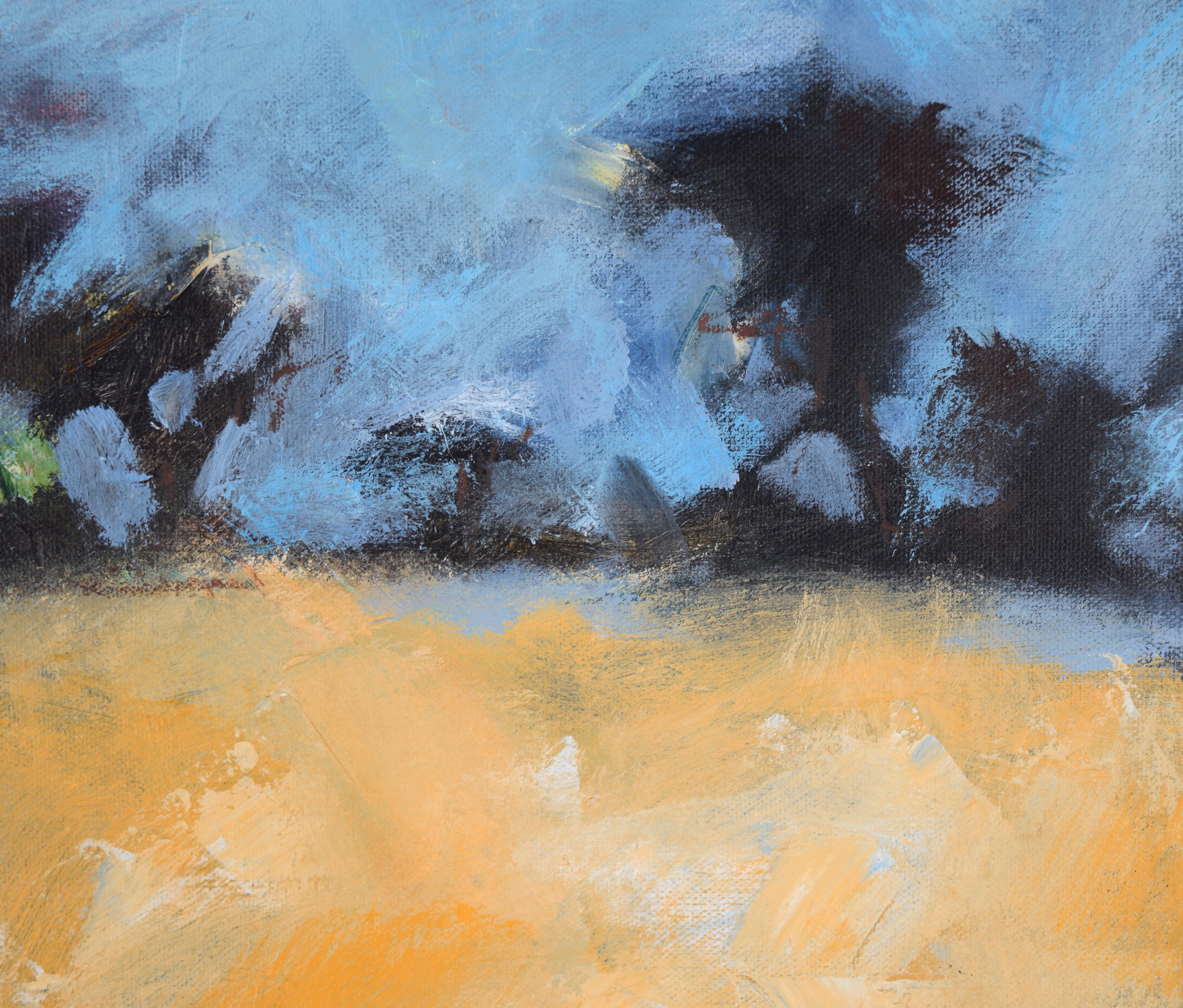 Paesaggio astratto in acrilico su tela dipinta - Painting American Modern di Ilana Ingber