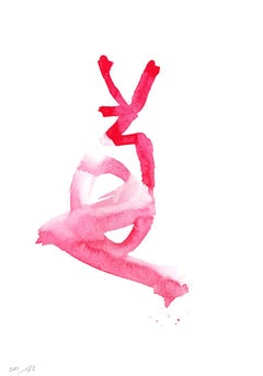 L'abstraction rouge I - peinture abstraite