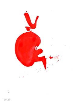 L'abstraction rouge II - peinture abstraite