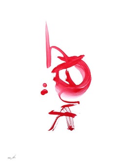 L'abstraction rouge quadruple - peinture abstraite