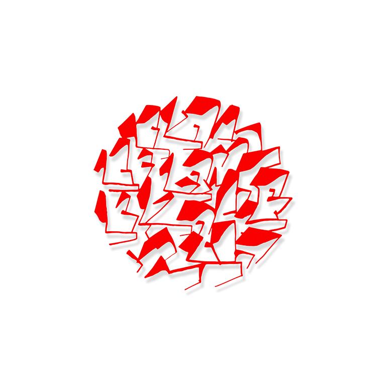 "qué fue esta noche" - escultura abstracta roja