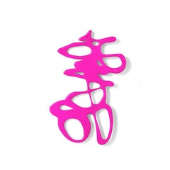 "Where did you say it feels good?" - triptych pink abstract sculpture