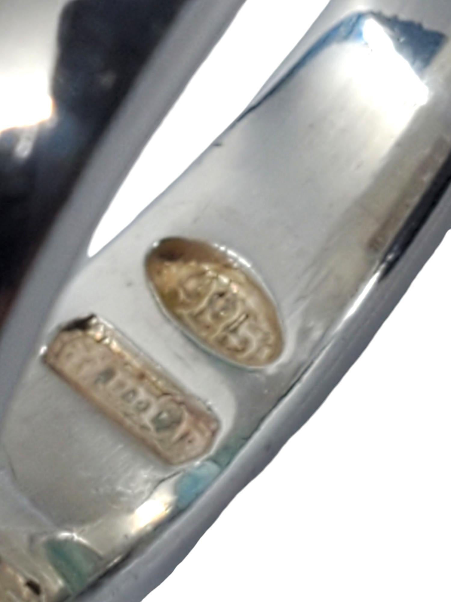 Ilario Sterling Silver Blue Faceted Oval Stone Ring Size 7.5 #19945 In Good Condition In Washington Depot, CT