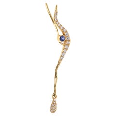 Ileana Makri 18k Gold Diamond & Sapphire Single Ear Climber