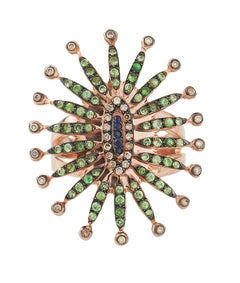 Ileana Makri - 18k Rose Gold pavé set "Atlantis" Ring