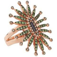 Ileana Makri - 18k Rose Gold pavé set "Atlantis" Ring