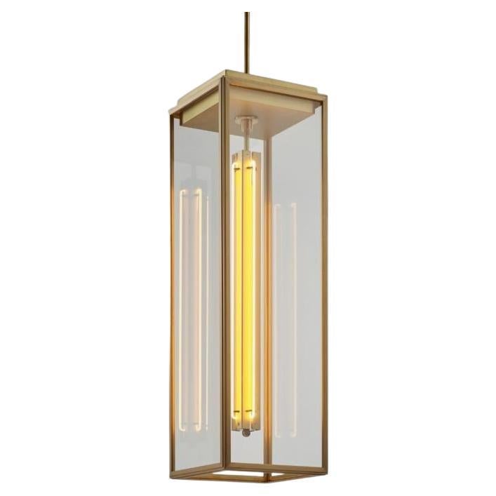ILFORD PENDANT dark bronze clear glass For Sale