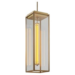 ILFORD PENDANT sateen brass clear glass