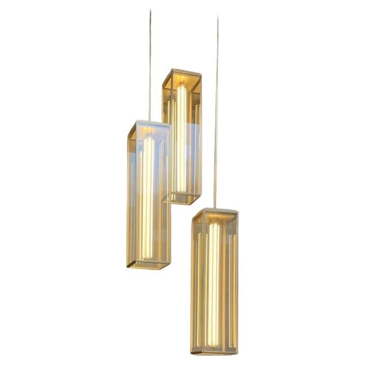 ILFORD PENDANT XL sateen brass clear glass
