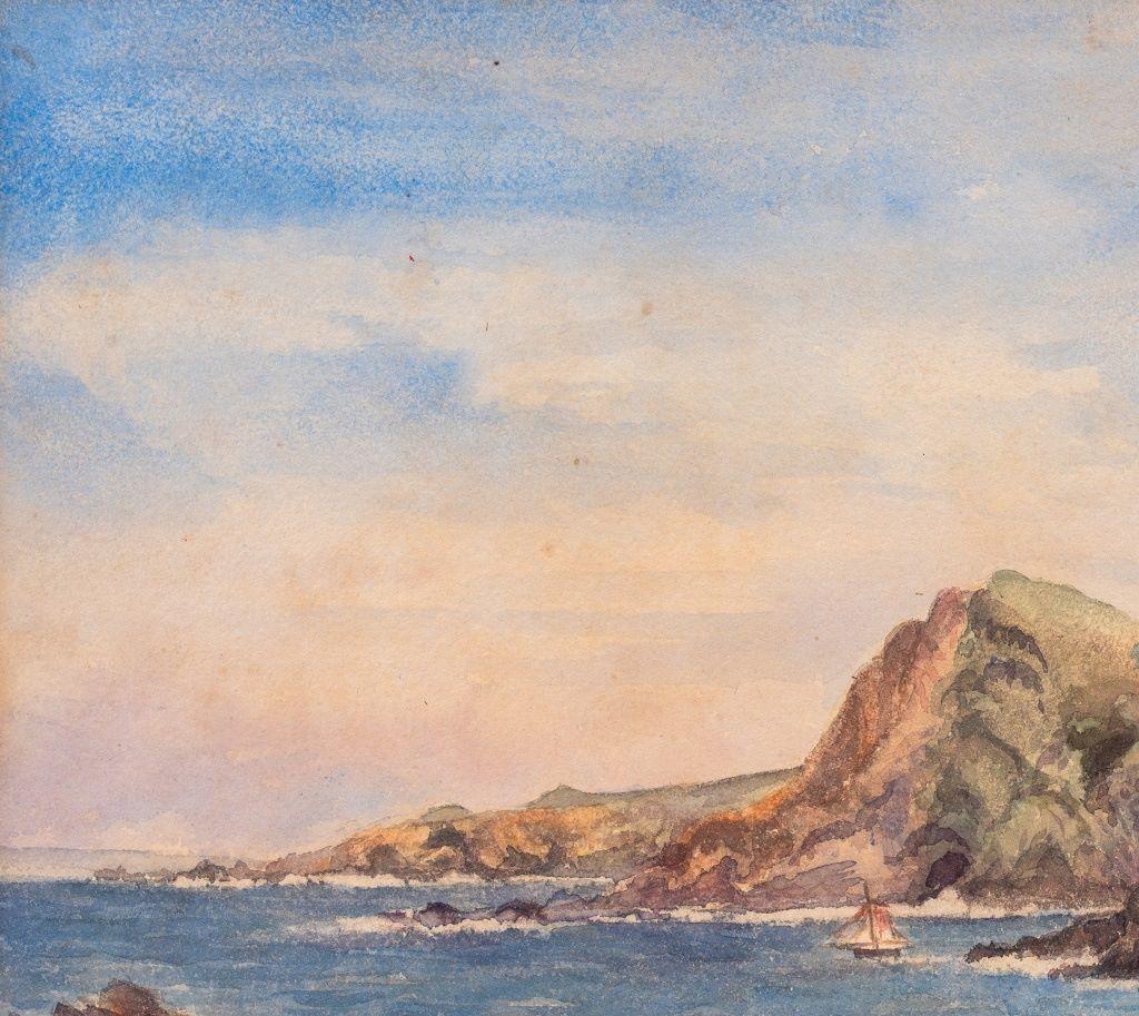 Ilfracombe, Lantern Hill, Hillsborough Watercolor In Good Condition For Sale In New York, NY