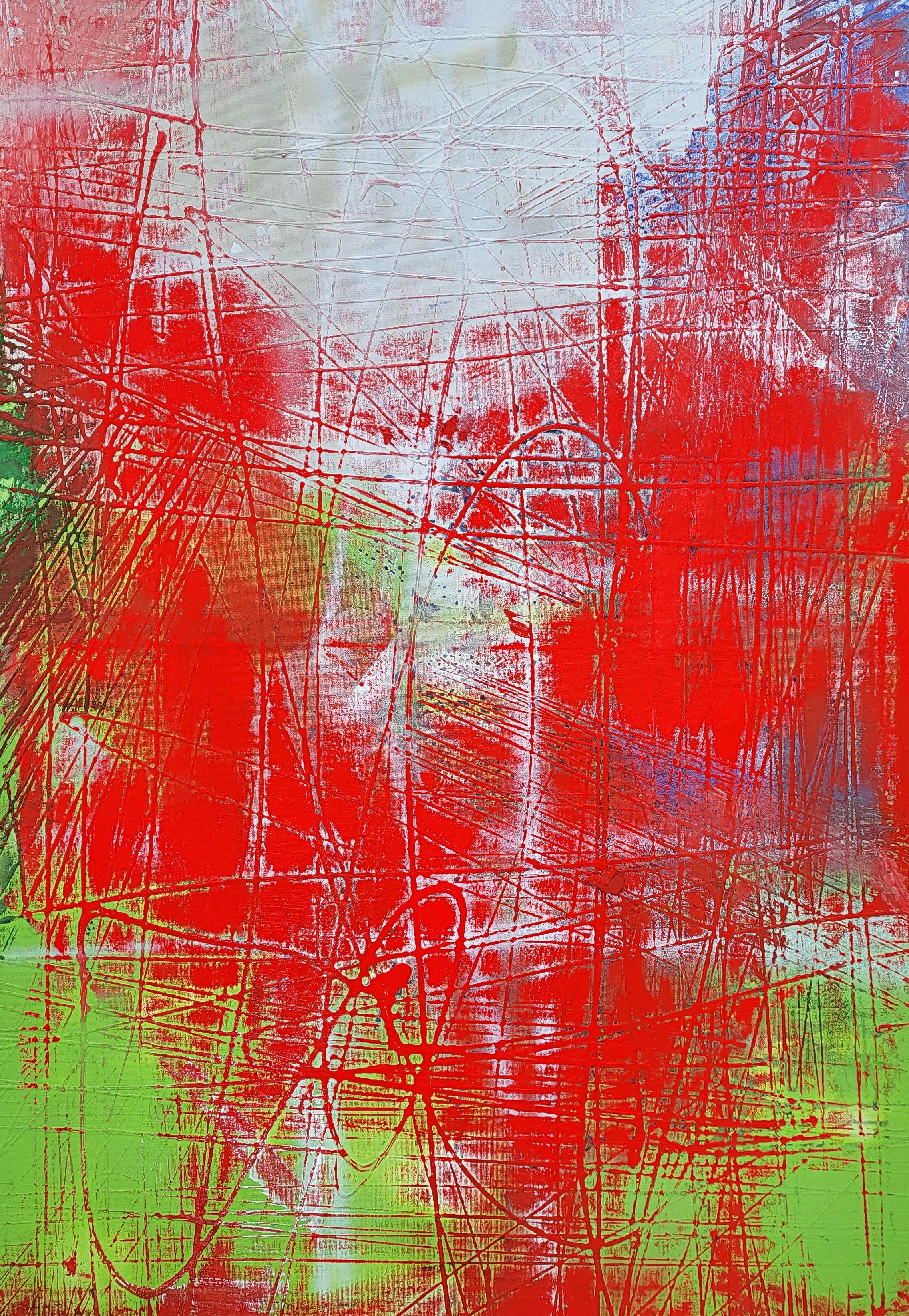 paesaggio colorato 62/22, Pittura, Acrilico su tela - Painting di ILGVARS ZALANS