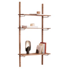 Ilia 3 Wall shelving system Torii Made in white Oak and Stainless Steel