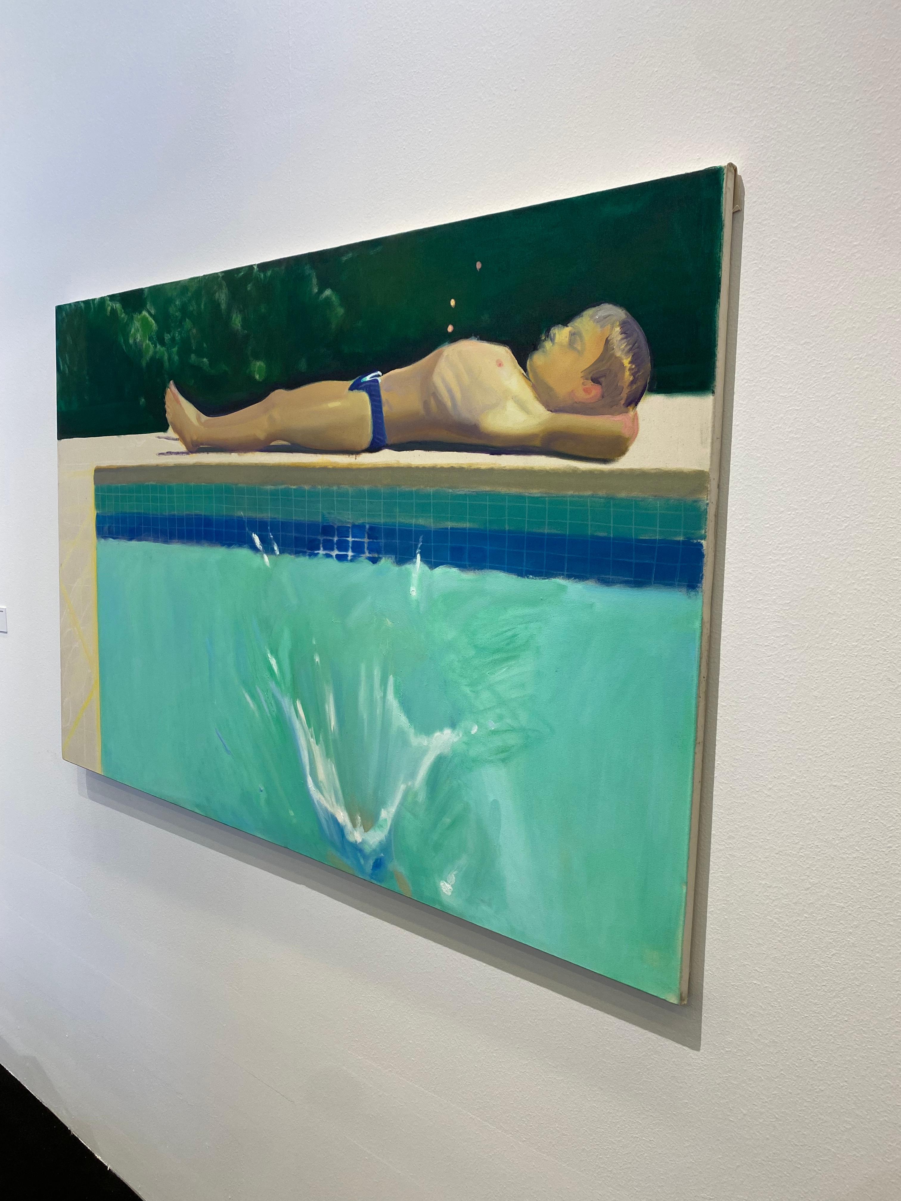 Georgian Contemporary Art by Ilia Balavadze - Blue Pool For Sale 11