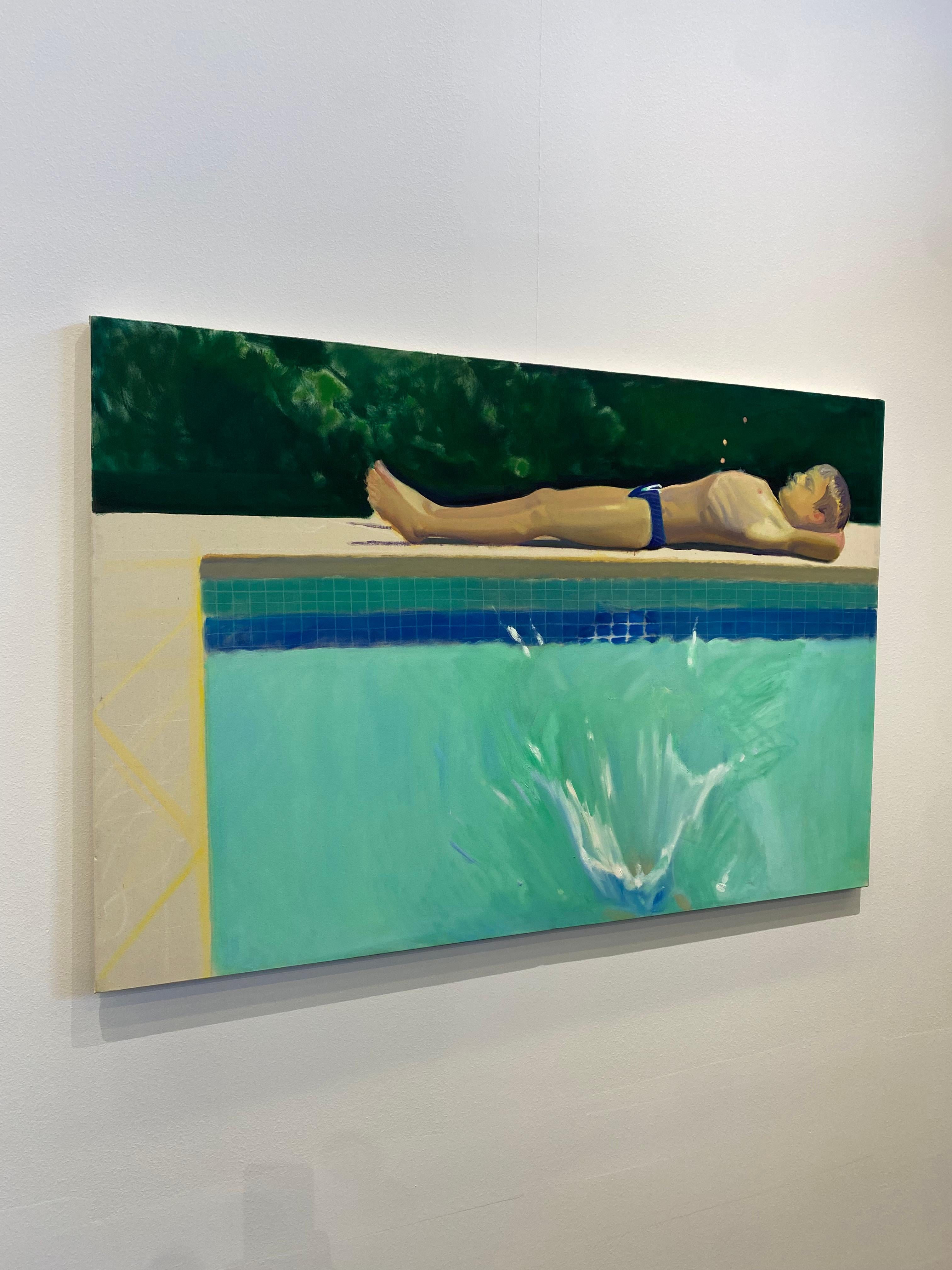 Georgian Contemporary Art by Ilia Balavadze - Blue Pool For Sale 2