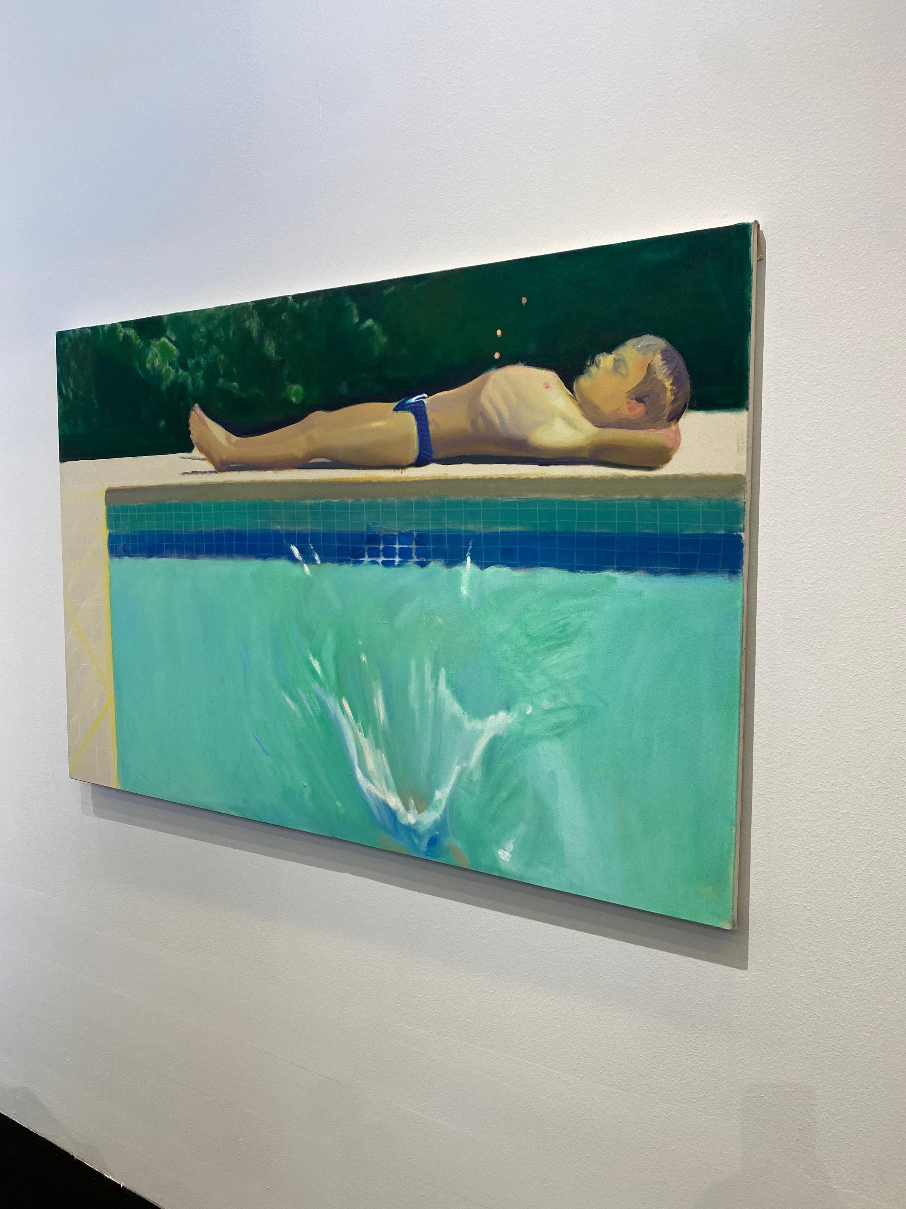 Georgian Contemporary Art by Ilia Balavadze - Blue Pool For Sale 3