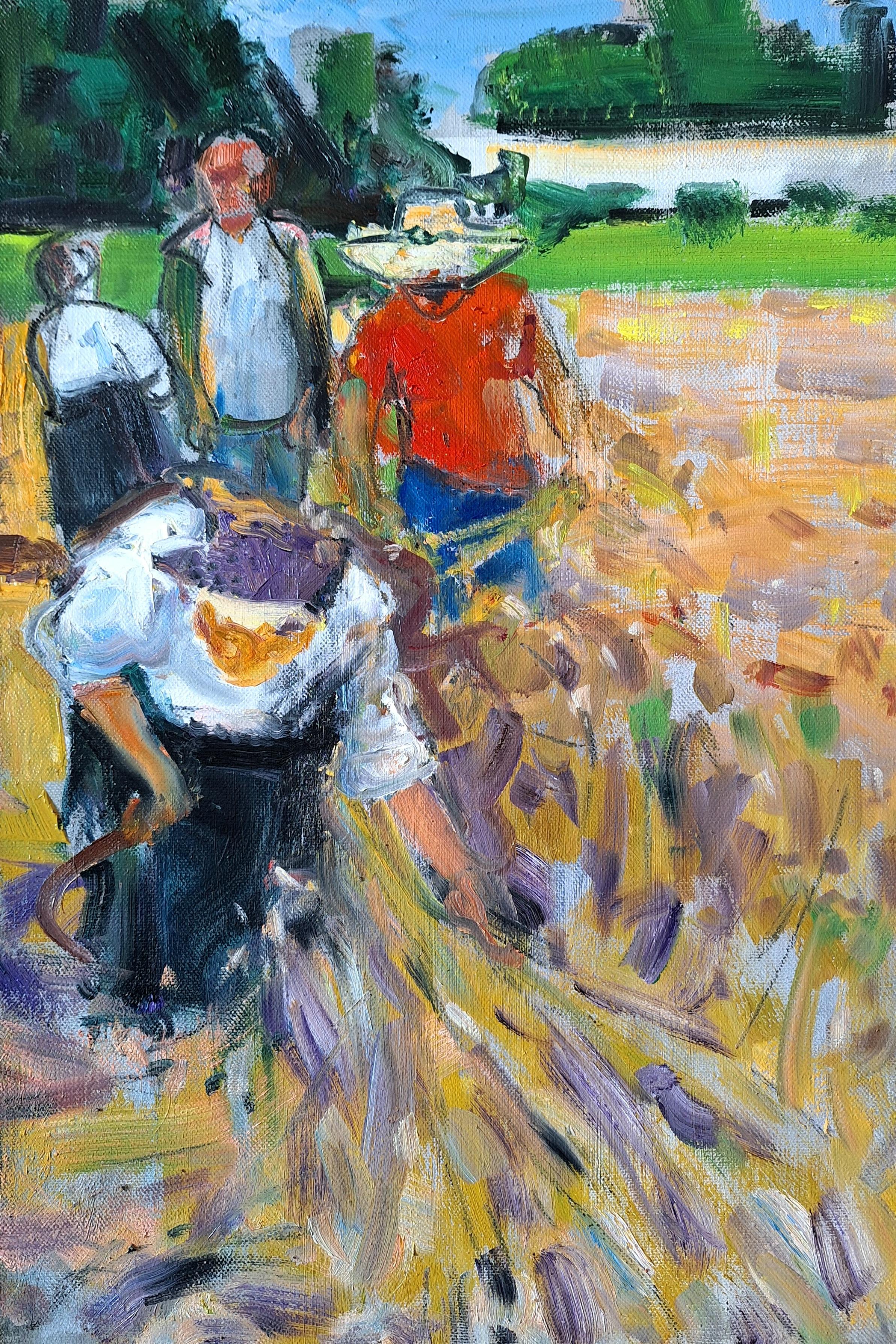 Zeitgenössische georgische Kunst von Ilia Balavadze - In the Field