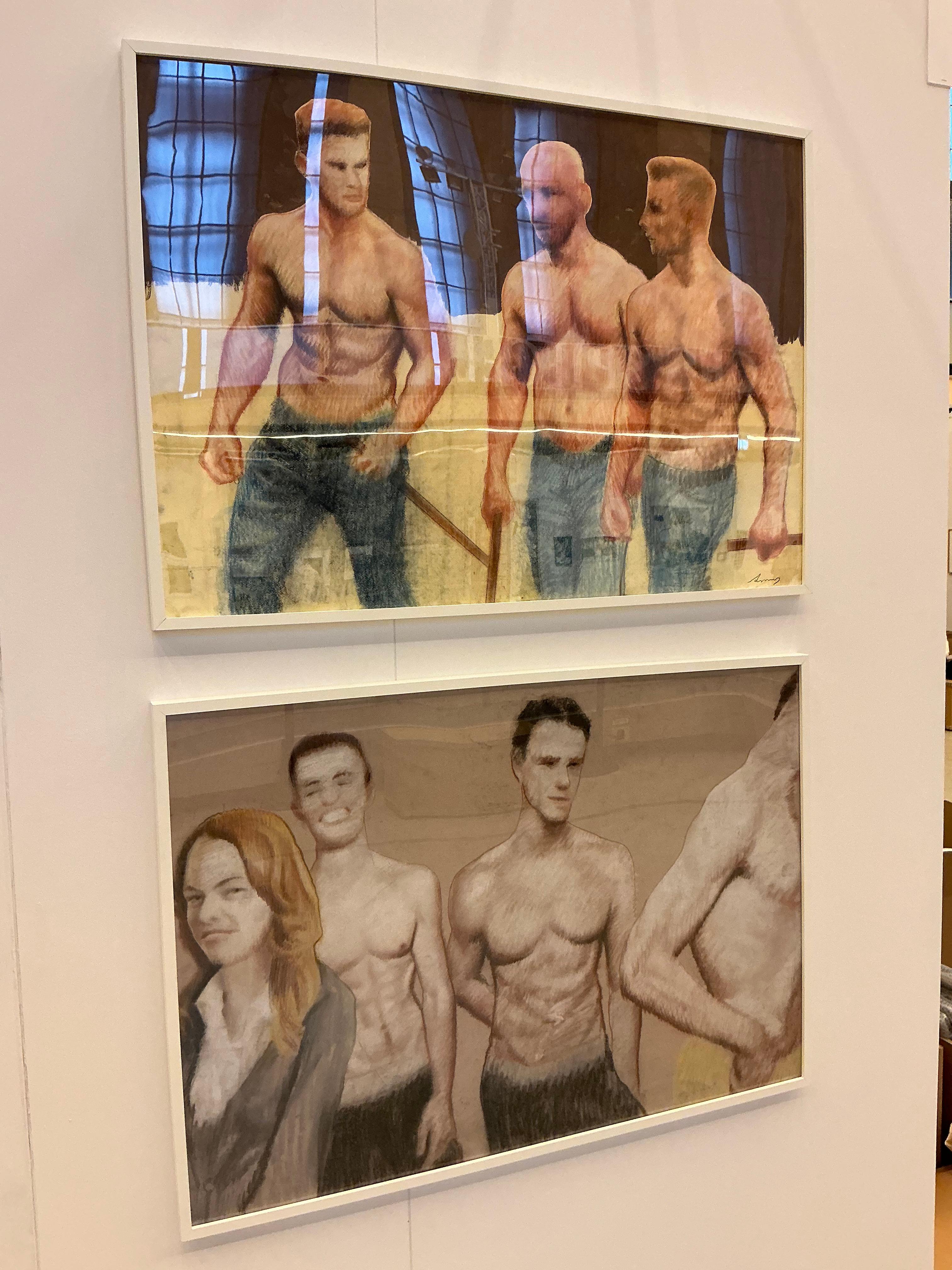 Arte georgiano contemporáneo de Ilia Balavadze - Hombres fuertes en venta 4
