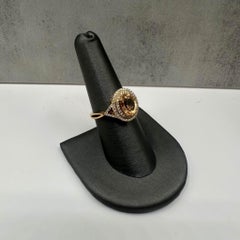 Iliana Citrine and Diamond Ring in 18kt Yellow Gold 9x7mm Citrine 0.40ctw Dia