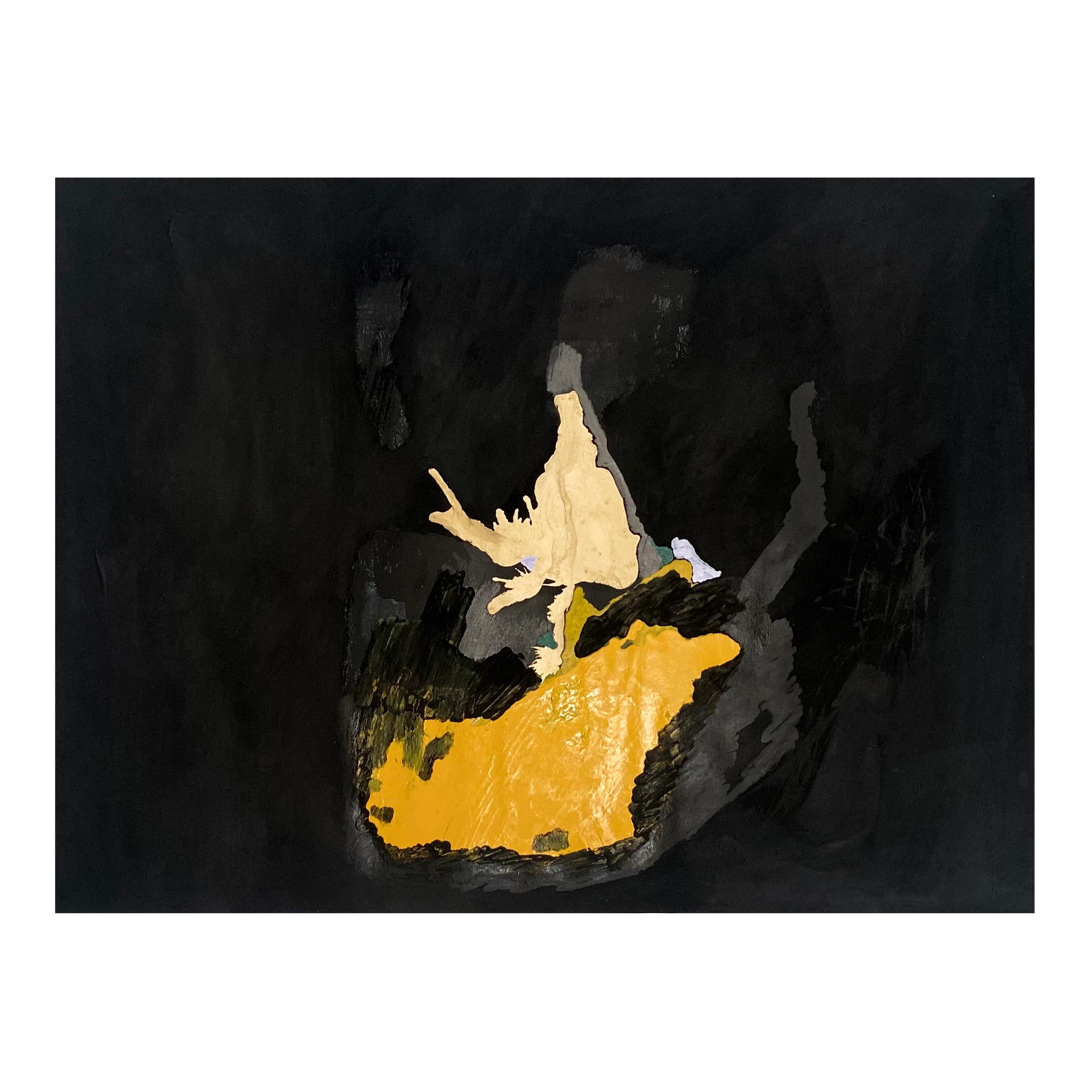 Iliana Ortega Abstract Painting - Golden 