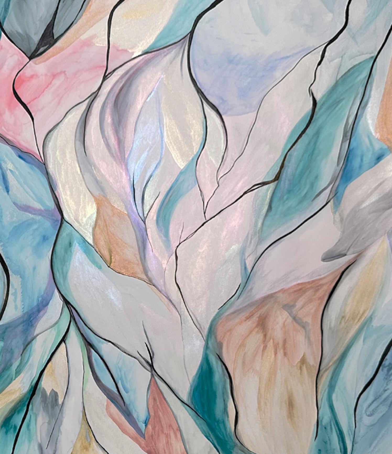 Ondas luminosas - Painting de Iliana Ortega