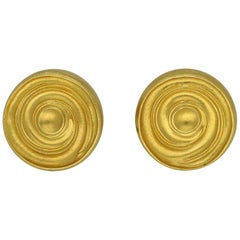 Ilias Lalaounis 18 Carat Yellow Gold Disc Spiral Ear Clip