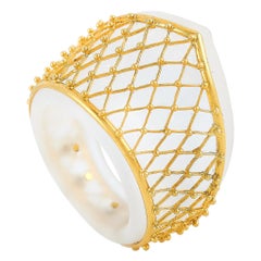 Ilias Lalaounis 18 Karat Yellow Gold Crystal Ring