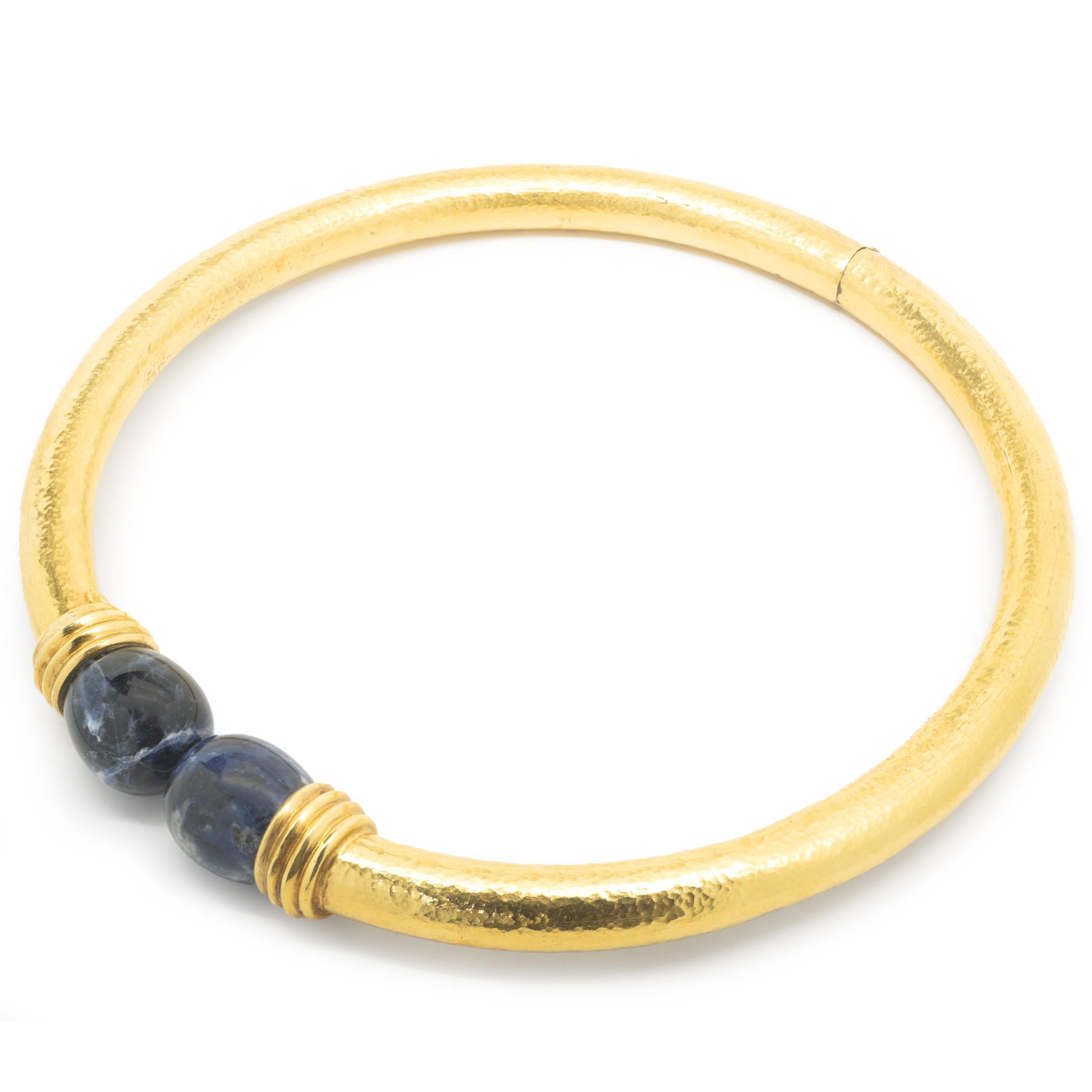 Designer: Ilias LaLaounis
Material: 18K yellow gold
Weight: 118.58 grams
Measurements: collar measures 16-inches long

