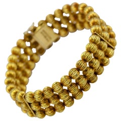 Ilias Lalaounis 18 Karat YG Gold Bead Bracelet Marked Greece