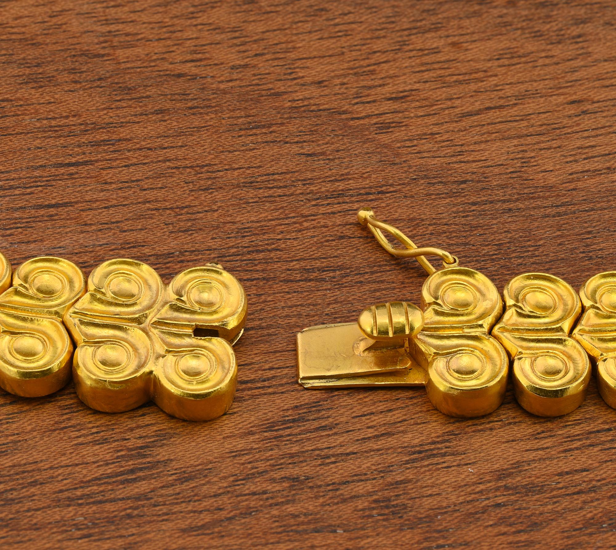 Women's or Men's Ilias Lalaounis 18 KT Gold Ram Horn Necklace