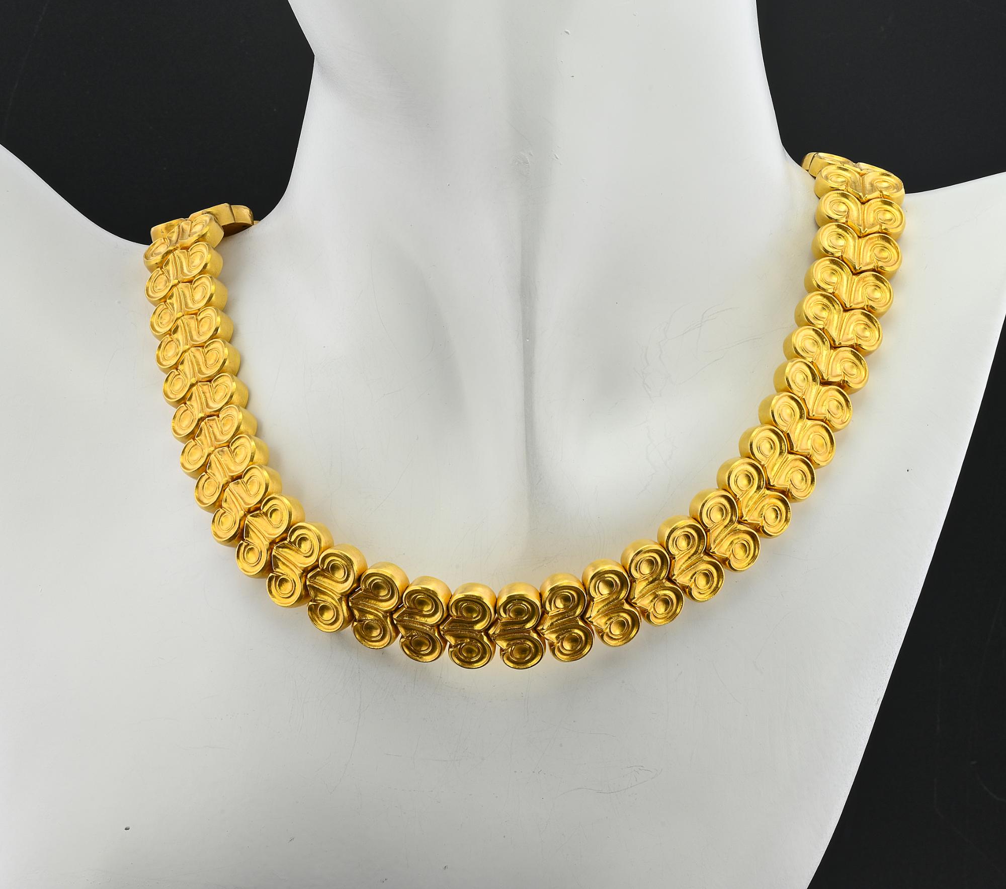 Ilias Lalaounis 18 KT Gold Ram Horn Necklace 3