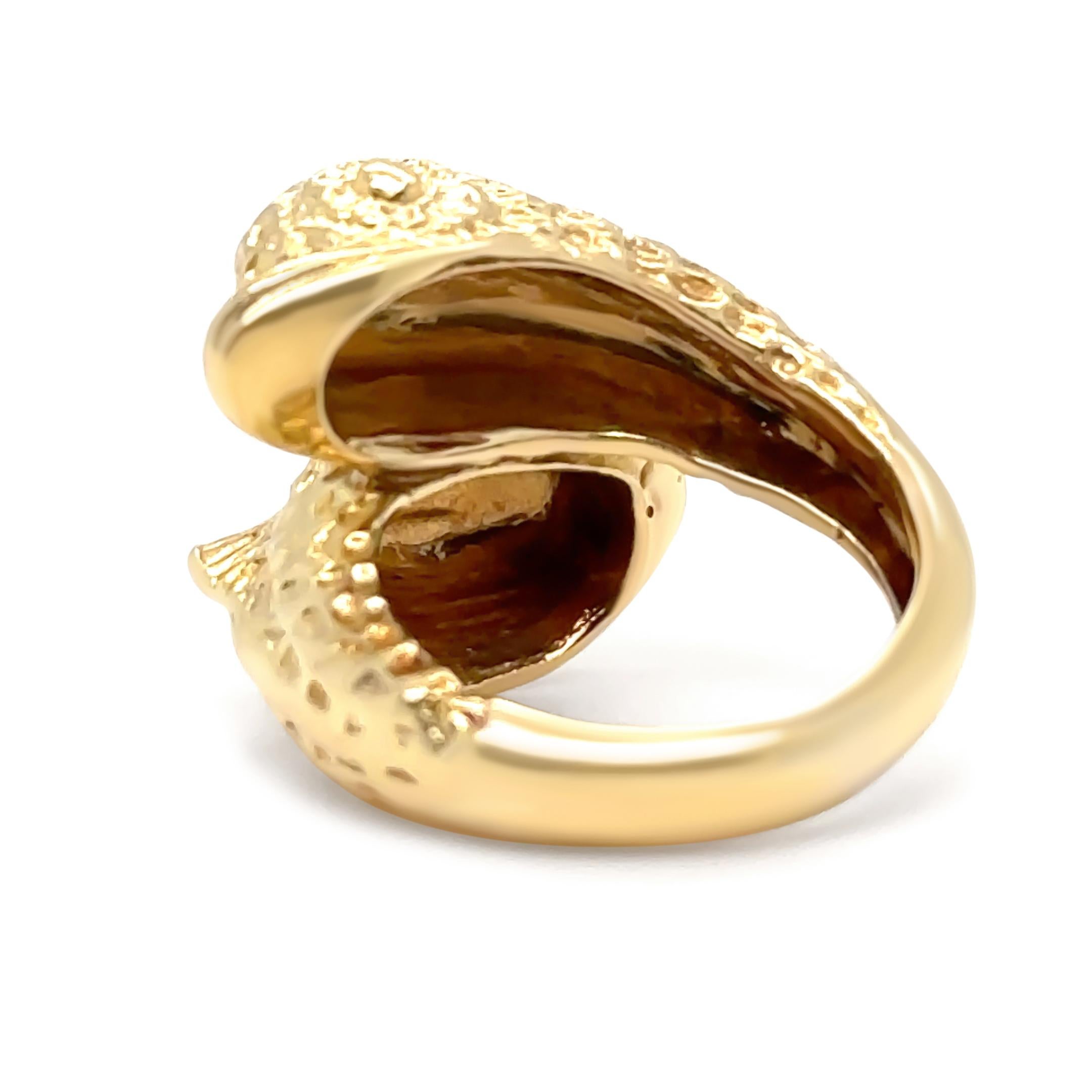 Ilias Lalaounis 18ct Yellow Gold Textured Ring 12.59g 1