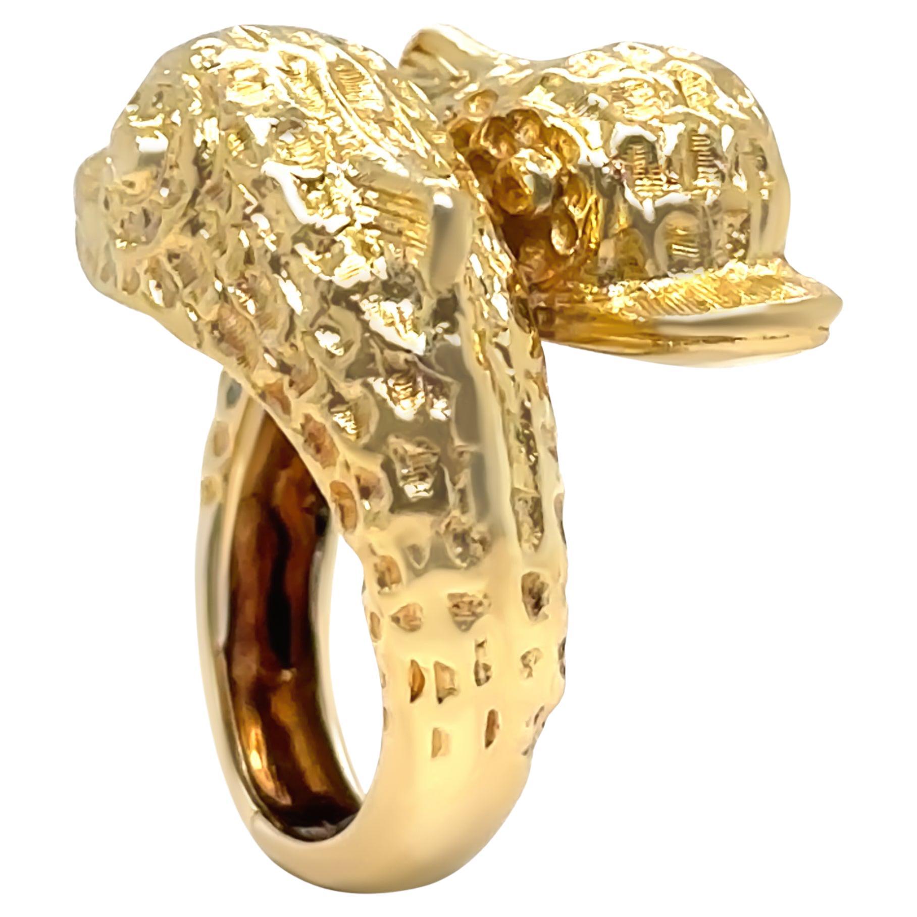 Ilias Lalaounis 18ct Yellow Gold Textured Ring 12.59g