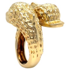 Ilias Lalaounis 18 Karat Gelbgold Texturierter Ring 12,59 g