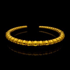 Ilias Lalaounis - Collier Torque en or jaune 18 carats à motif de perles côtelées